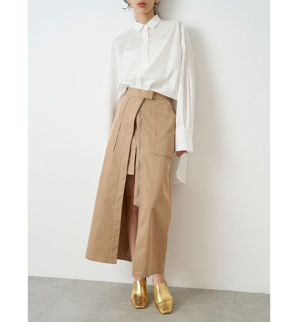 ELENDEEK「MULTI LAYERED SK」|スカート|ベージュ