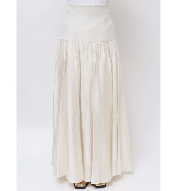 ELENDEEK「SHEER BLOCK FLARED SK」|スカート|