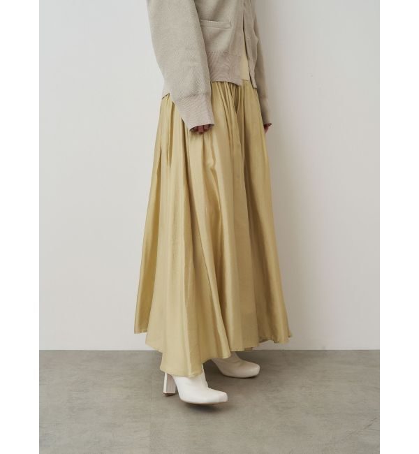 ELENDEEK「SHEER BLOCK FLARED SK」|スカート|