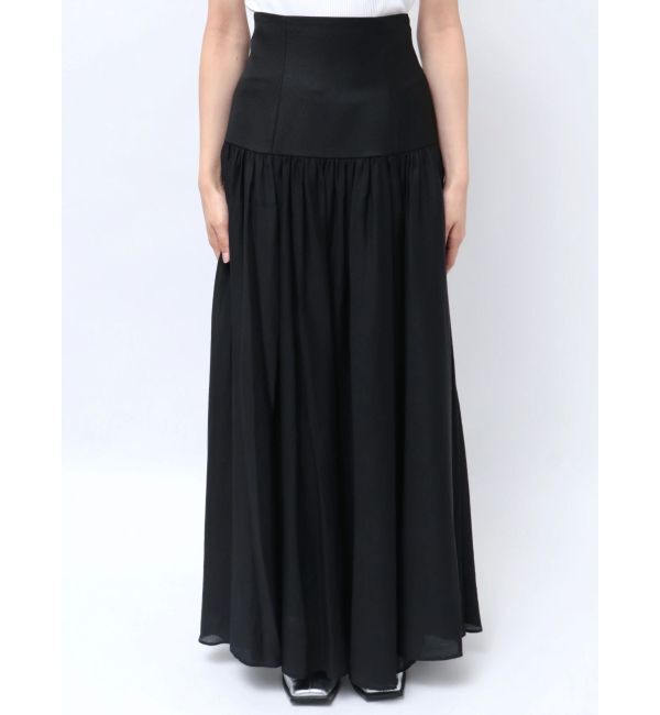 ELENDEEK「SHEER BLOCK FLARED SK」|スカート|