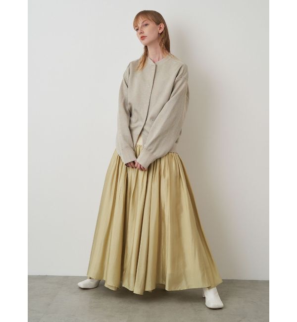 ELENDEEK「SHEER BLOCK FLARED SK」|スカート|