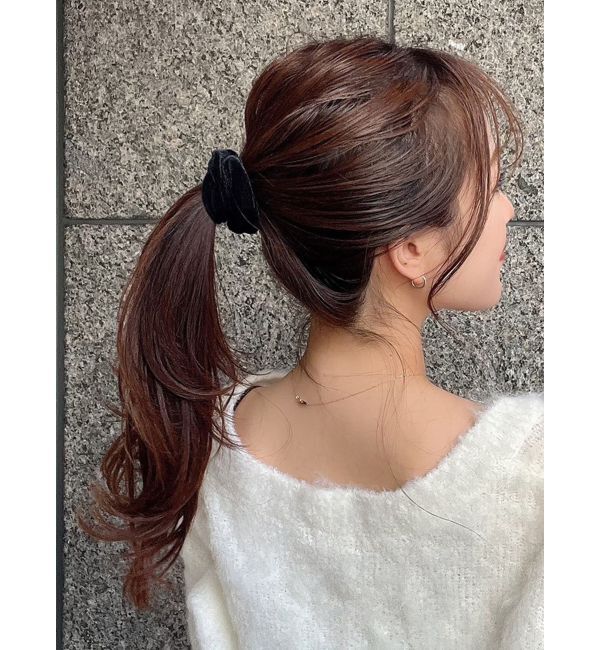 RESEXXY「ベロアシュシュ」|ヘアゴム・シュシュ|ブラック