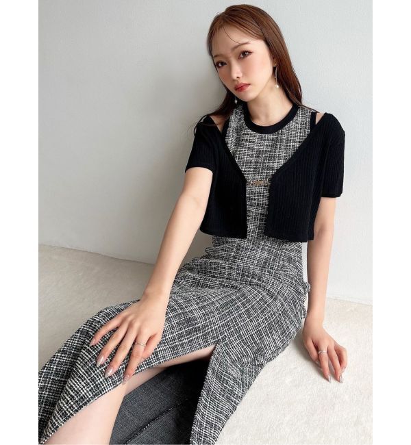 RESEXXY「チャームリブニットカーディガン【セットアップ着用可能】」|カーディガン|