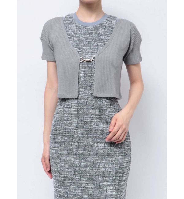 RESEXXY「チャームリブニットカーディガン【セットアップ着用可能】」|カーディガン|