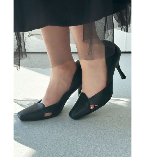 RESEXXY「スリットトゥピンヒールパンプス」|パンプス|ブラック