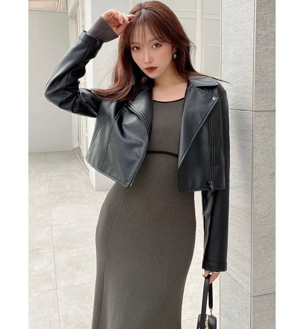 RESEXXY「フェイクレザーライダースジャケット」|ライダースジャケット|