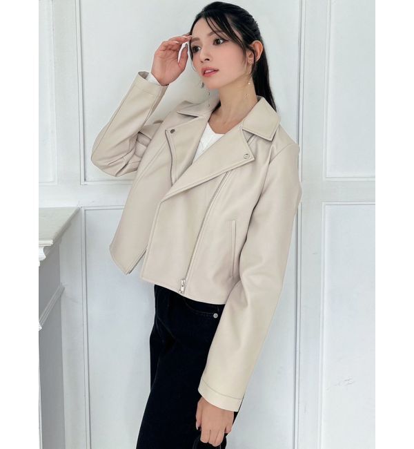 RESEXXY「フェイクレザーライダースジャケット」|ライダースジャケット|