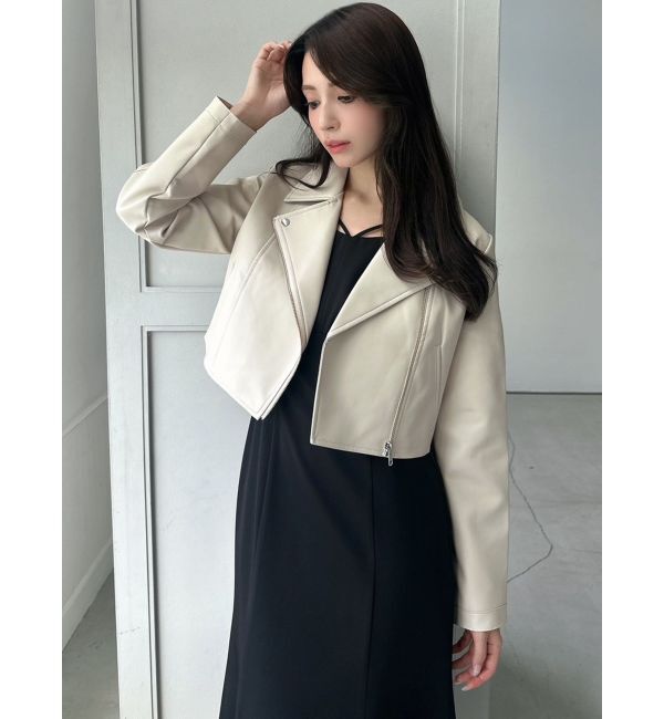 RESEXXY「フェイクレザーライダースジャケット」|ライダースジャケット|