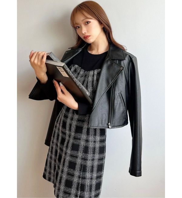 RESEXXY「フェイクレザーライダースジャケット」|ライダースジャケット|