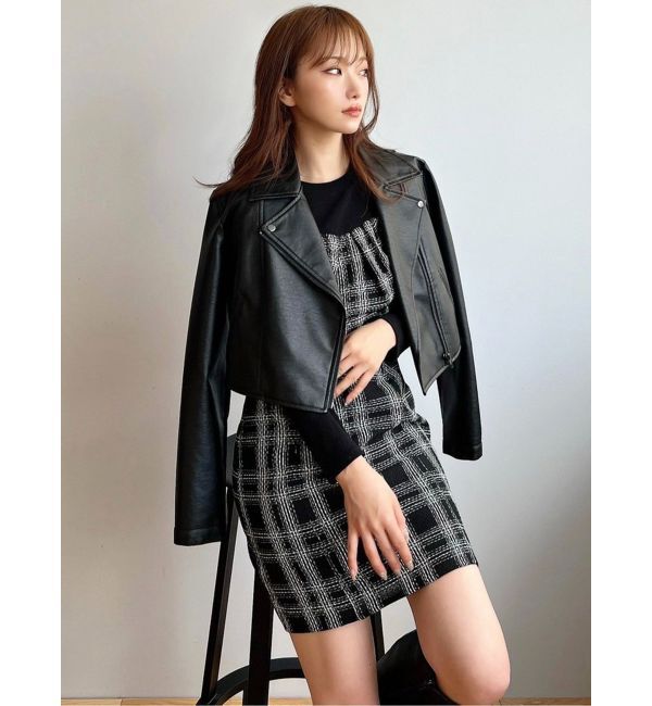 RESEXXY「フェイクレザーライダースジャケット」|ライダースジャケット|