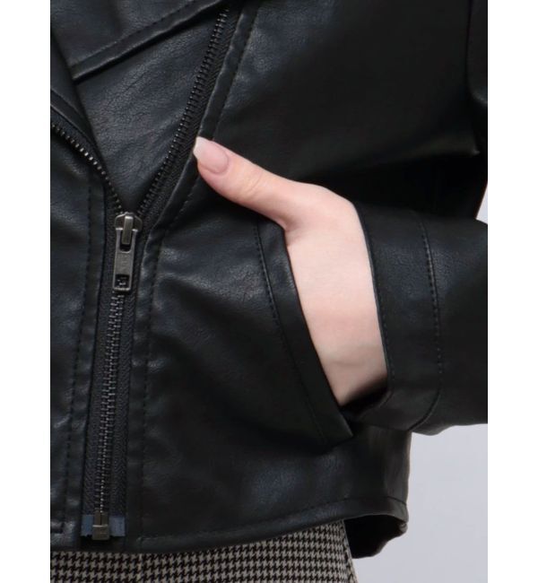 RESEXXY「フェイクレザーライダースジャケット」|ライダースジャケット|