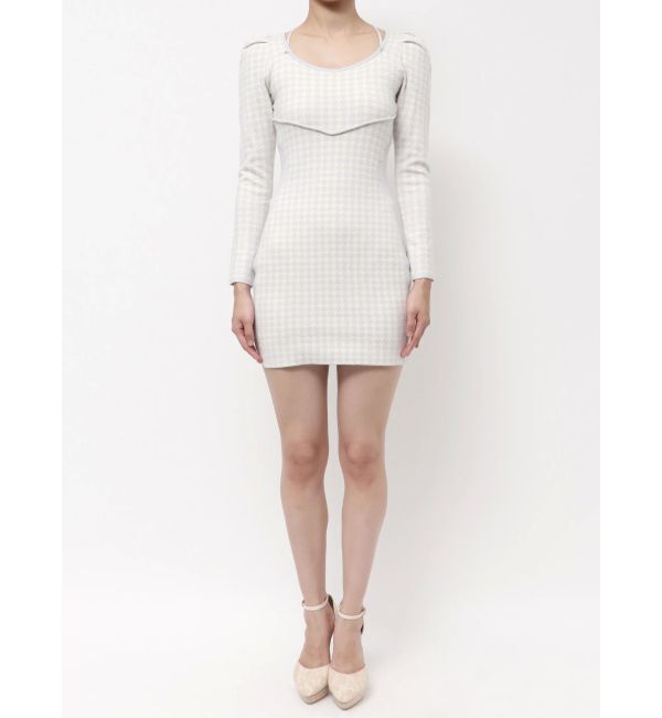 RESEXXY「バイカラーミニニットワンピース」|ワンピース|