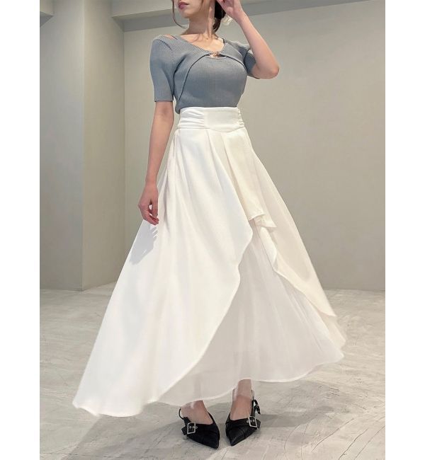 RESEXXY「GOLDパーツリブニットトップス」|ニット・セーター|