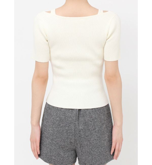 RESEXXY「GOLDパーツリブニットトップス」|ニット・セーター|