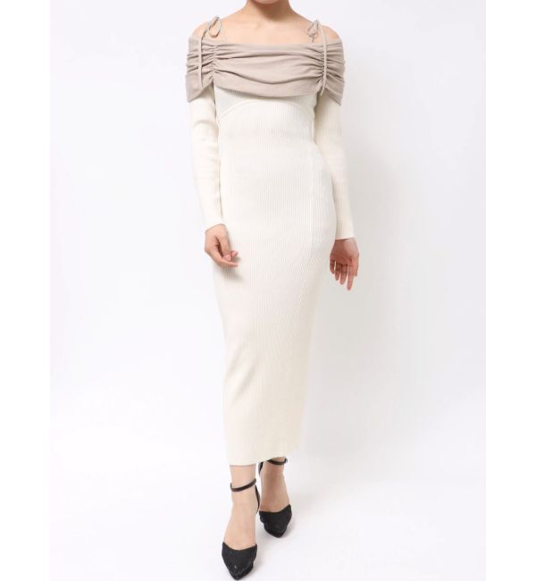 RESEXXY「【骨格ストレート向け】バイカラーニットワンピース」|ワンピース|