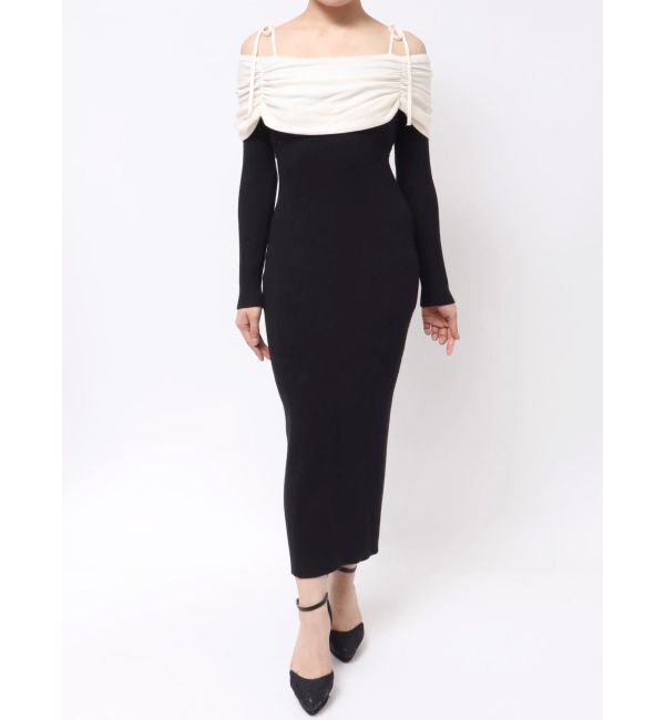 RESEXXY「【骨格ストレート向け】バイカラーニットワンピース」|ワンピース|