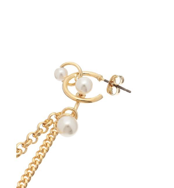 RESEXXY「パールデザインチェーンピアス」|ピアス|