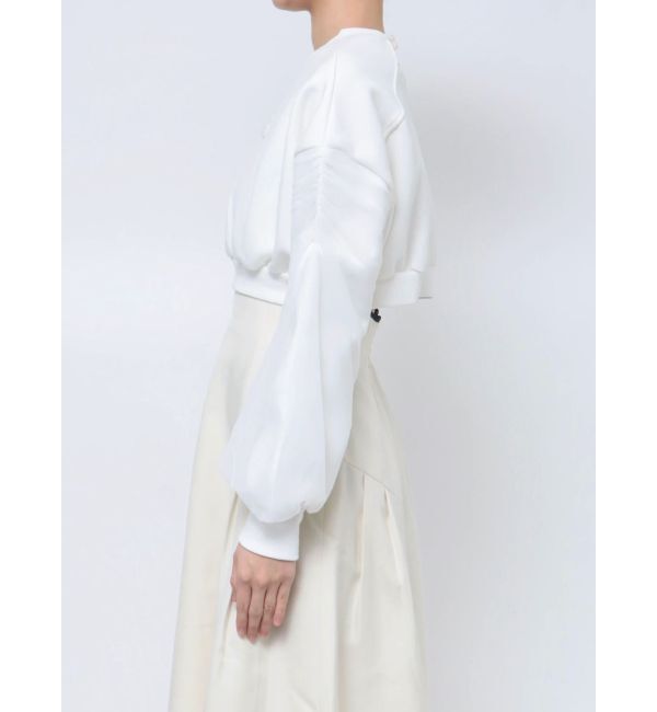 dazzlin「チュールスリーブパールロゴトップス」|スウェット・ジャージ|