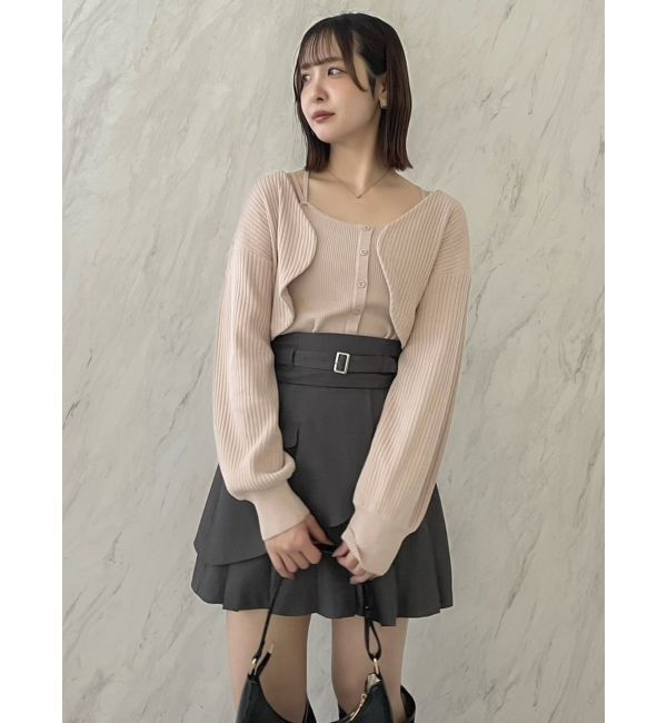 dazzlin「レイヤードプリーツミニスカート」|スカート|