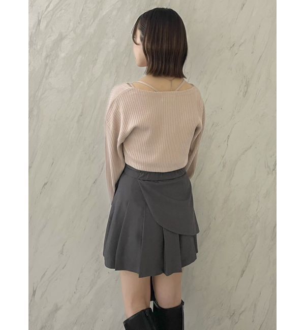 dazzlin「レイヤードプリーツミニスカート」|スカート|