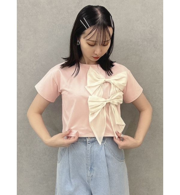 dazzlin「bonbonリボンTシャツ」|Tシャツ・カットソー|