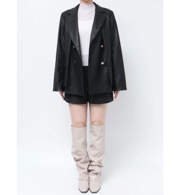 dazzlin「【SETUP】ダブルボタンケープツイードジャケット※セットアップ対応」|テーラードジャケット|