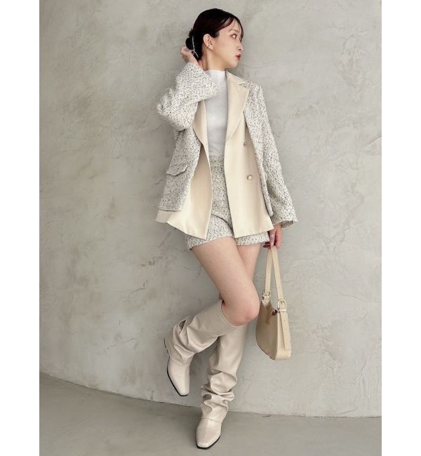 dazzlin「【SETUP】ダブルボタンケープツイードジャケット※セットアップ対応」|テーラードジャケット|