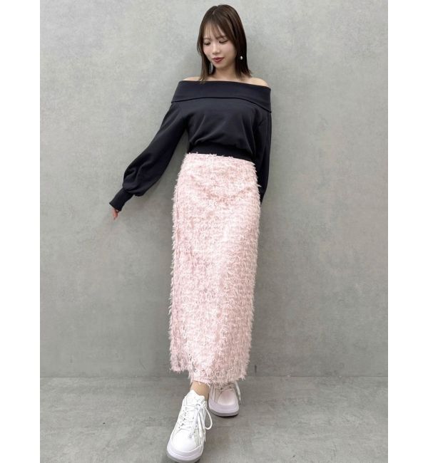 dazzlin「フェザーライクレースIラインスカート」|スカート|