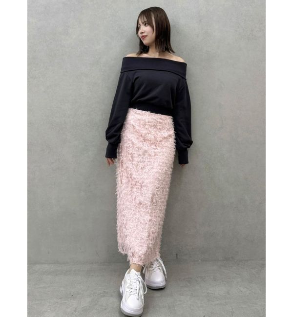 dazzlin「フェザーライクレースIラインスカート」|スカート|