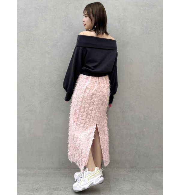 dazzlin「フェザーライクレースIラインスカート」|スカート|