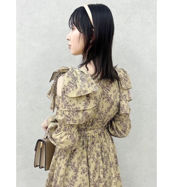 dazzlin「リボンショルダーアシンメトリーワンピース」|ワンピース|