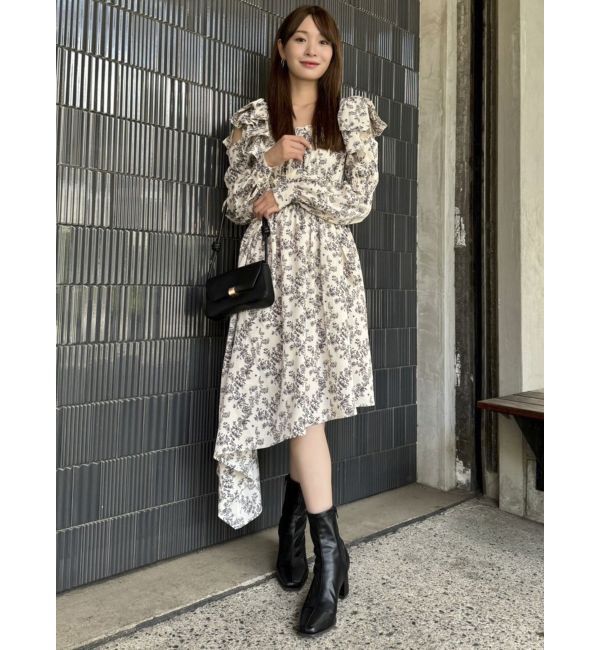 dazzlin「リボンショルダーアシンメトリーワンピース」|ワンピース|