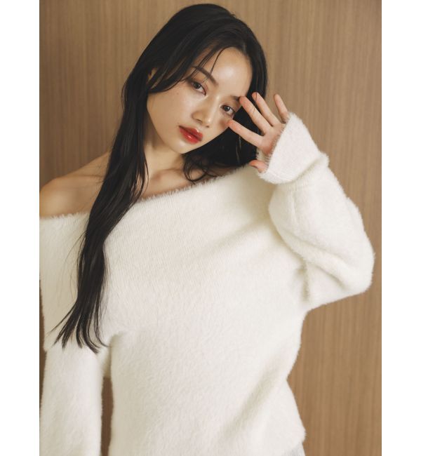 dazzlin「シャギーオフショルニットプルオーバー」|ニット・セーター|