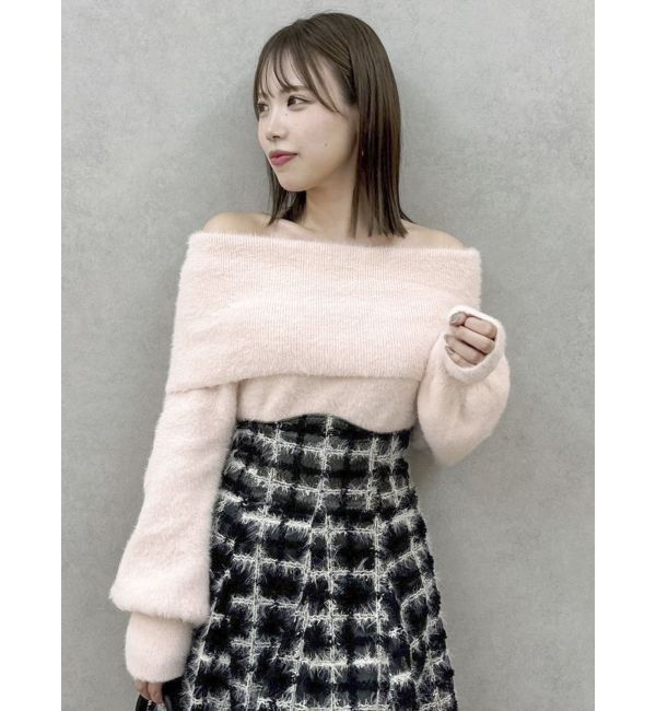 dazzlin「シャギーオフショルニットプルオーバー」|ニット・セーター|