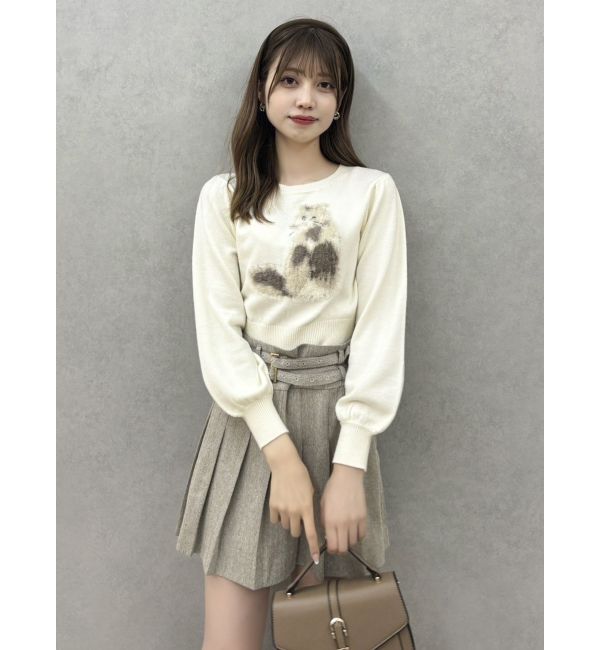 dazzlin「CATシャギージャカードニットプルオーバー」|ニット・セーター|