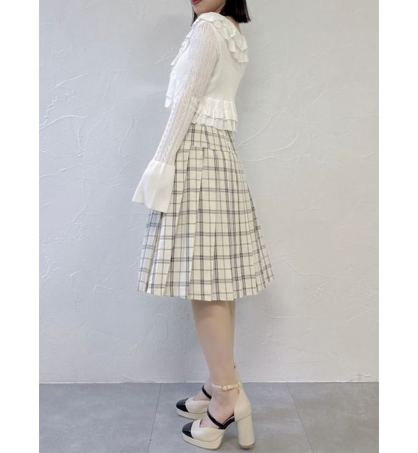 dazzlin「ペプラムフリルリボンカーデ」|カーディガン|