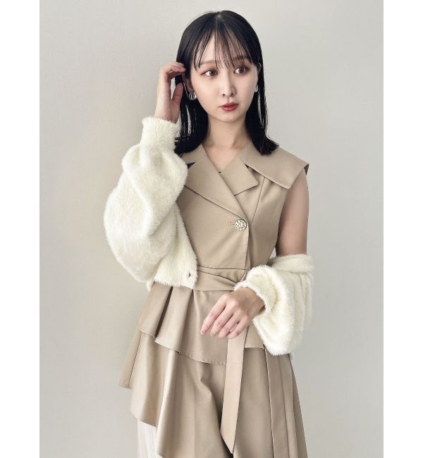 dazzlin「【再生産】アシメプリーツトレンチワンピース」|ワンピース|