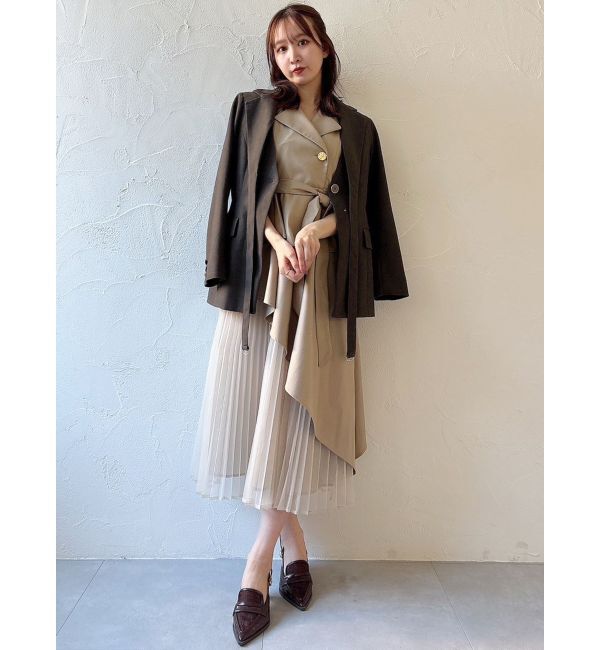 dazzlin「【再生産】アシメプリーツトレンチワンピース」|ワンピース|