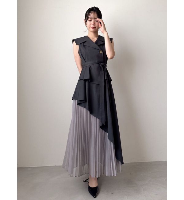 dazzlin「【再生産】アシメプリーツトレンチワンピース」|ワンピース|