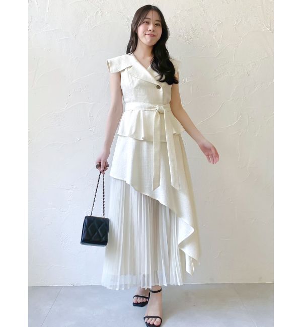 dazzlin「【再生産】アシメプリーツトレンチワンピース」|ワンピース|