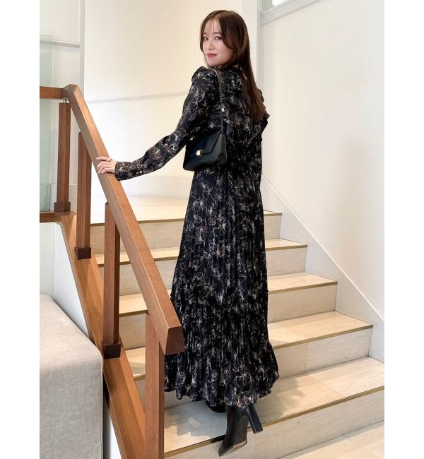 dazzlin「フラワープリーツワンピース」|ワンピース|