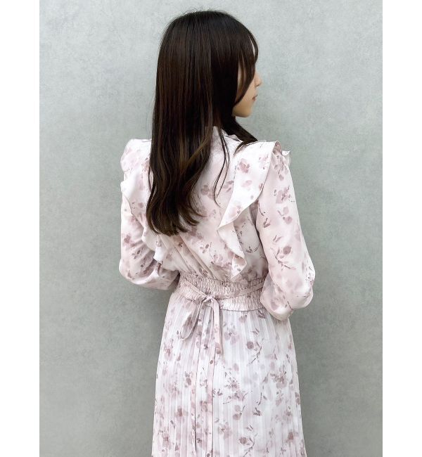 dazzlin「フラワープリーツワンピース」|ワンピース|