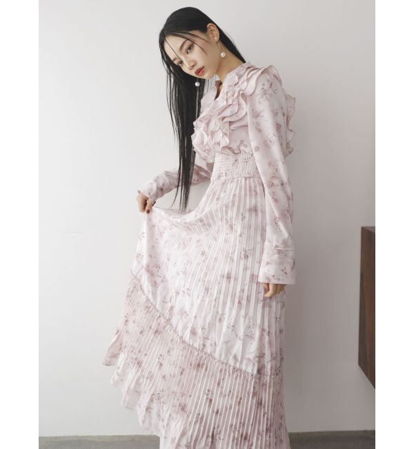 dazzlin「フラワープリーツワンピース」|ワンピース|