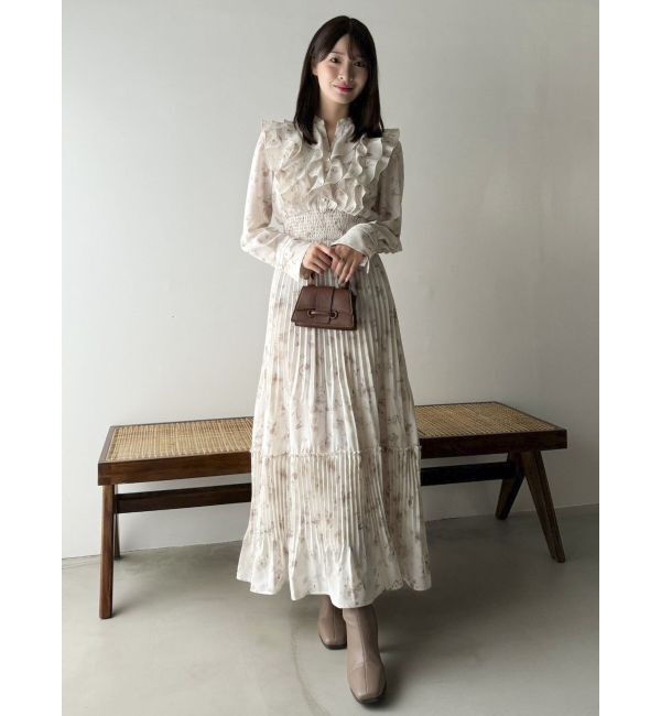 dazzlin「フラワープリーツワンピース」|ワンピース|