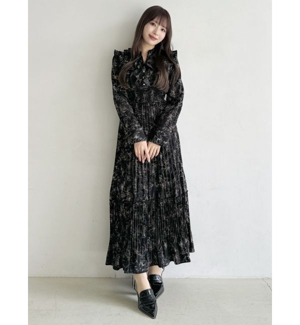 dazzlin「フラワープリーツワンピース」|ワンピース|