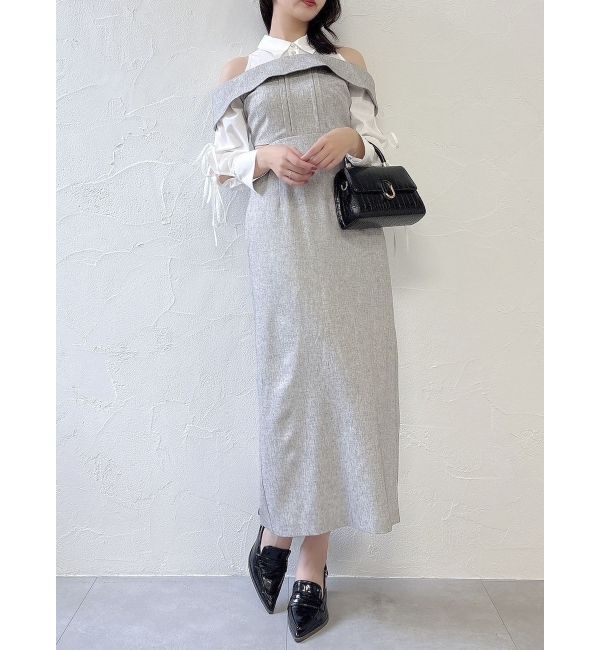 dazzlin「リボンシャツベアライクワンピース」|ワンピース|