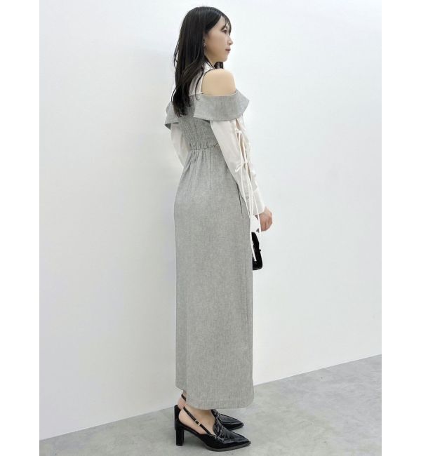 dazzlin「リボンシャツベアライクワンピース」|ワンピース|