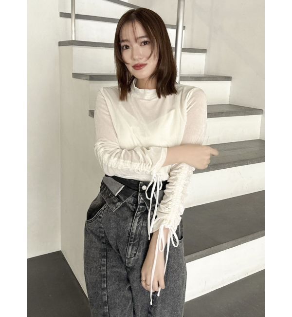 dazzlin「シアーベロアトップス」|Tシャツ・カットソー|