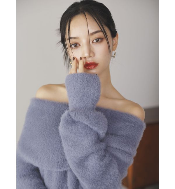 dazzlin「シャギーオフショルニットプルオーバー」|ニット・セーター|