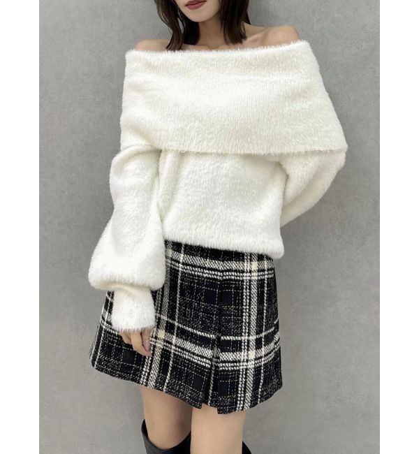 dazzlin「シャギーオフショルニットプルオーバー」|ニット・セーター|